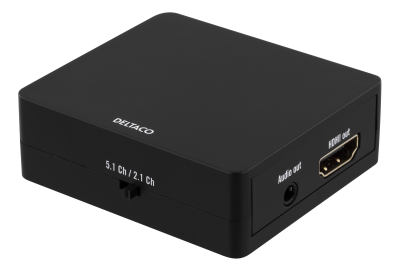 DELTACO HDMI - HDMI + SPDIF/3,5mm omvandlare, Ultra HD 30Hz, svart