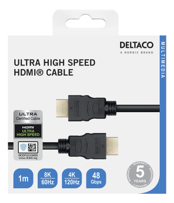 HDMI-kabel Deltaco Ultra High Speed, 8K@60Hz, 2 meter - Svart#2