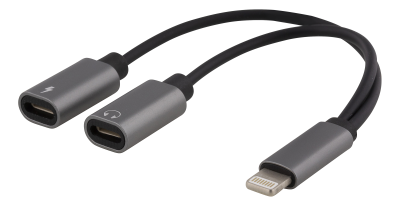 EPZI Lightning till dual lightning adapter 0,1m