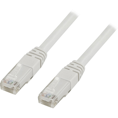 Nätverkskabel oskärmad Cat.6, RJ45, 30 meter - Vit