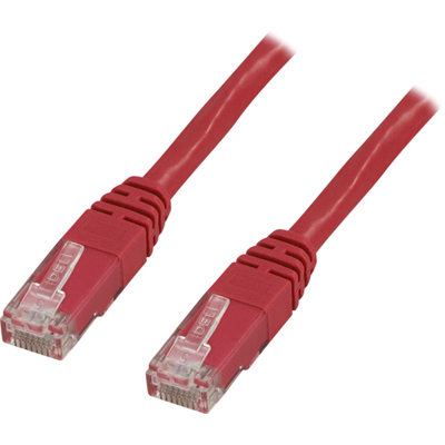 Nätverkskabel korskopplad Cat.6, RJ45, 3 meter - Röd