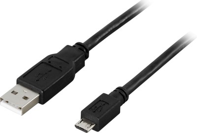 DELTACO USB 2.0 typ A till Micro-B USB, 2m, svart