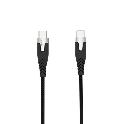 GEAR Laddkabel PRO USB-C till USB-C 2.0 1.5m Svart Kevlarkabel med Metallkopplingar#1