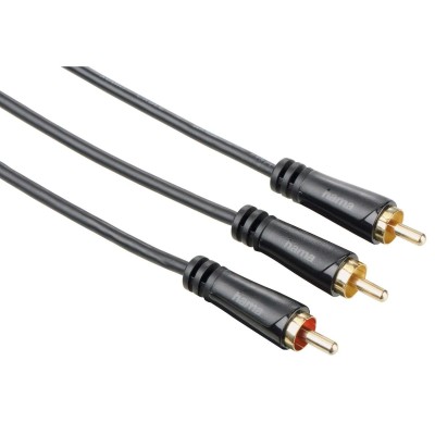 Hama Subwoofer Cable RCA Plug - 2 RCA plugs 5m