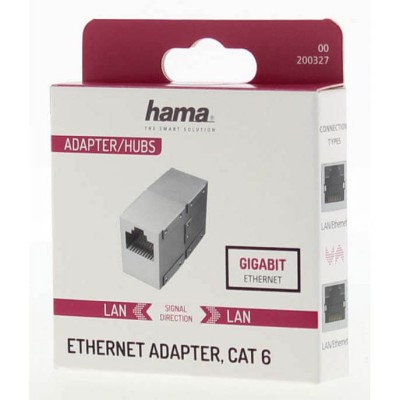 HAMA Adapter Nätverk CAT6 1 Gbit/s, Hona - Hona - Silver#2