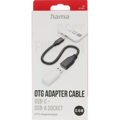 HAMA Adapter Cable USB OTG USB-C to USB-A Black 0.15cm#2