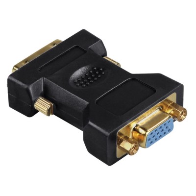 Hama VGA DVI Adapter, DVI Plug - VGA Socket, Gold-Plated, Shielded