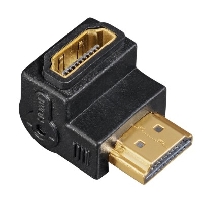 HAMA Adapter HDMI Vinklad 90 Hona-Hane Guld Svart