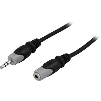 Förlängning ljudkabel stereo 3,5 mm, 1 m