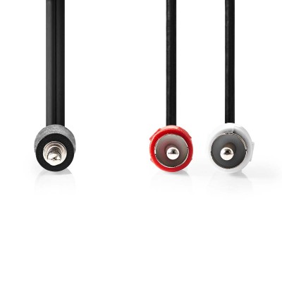 Stereoljudkabel RCA Hane till 3.5 mm Hane 1,50 m, Svart#2