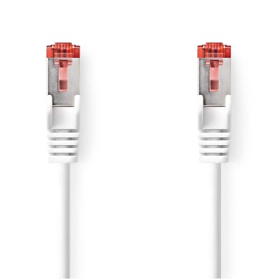 Nätverkskabel 2m, Cat6, RJ45, S/FTP, Rund - Vit