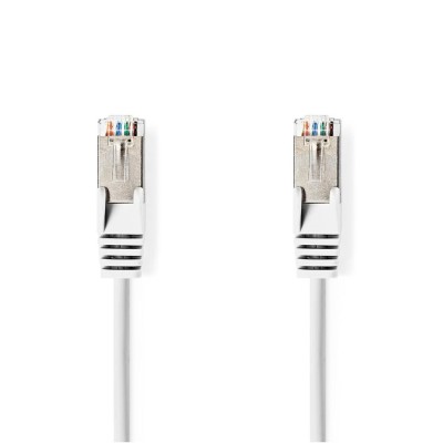 Nätverkskabel 7,5 meter F/UTP Cat.6, RJ45, Vit Bulk
