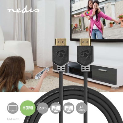 HDMI Kabel 8K@60Hz, 48 Gbps, 5m Rund#3