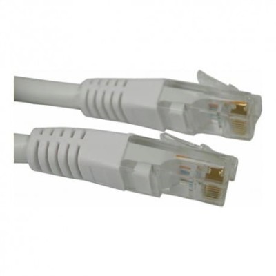 Nätverkskabel oskärmad Cat 6, Qnect, RJ45, 2 meter - Vit