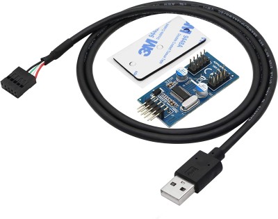 Moderkort USB 2.0 A till 9-polig rubrik, 1 till 2 förlängning hub splitter adapter, 9-polig anslutningsadapter port