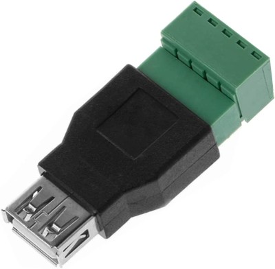USB blockkontakt 1 st hane +1 st hona kontakt 5 stift adapter, skruvterminal, lödfri#2