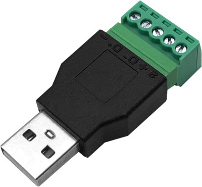 USB blockkontakt 1 st hane +1 st hona kontakt 5 stift adapter, skruvterminal, lödfri#3