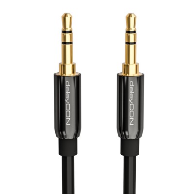 3m Ljudkabel 3,5 mm AUX Kabel Stereo Ljudkabel Rak - Svart#2