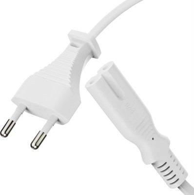 Strömkabel 2-polig apparatkabel, rak IEC C7, 5 m - Vit#1
