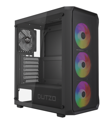 DUTZO C321 Mesh TG ARGB - Chassi - Miditower - Svart