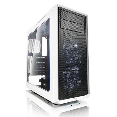 Fractal Design Focus G White, ATX, 2x120mm LED-fläktar - Vit