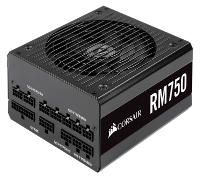 Corsair RM750 v2 750W, 135 mm fläkt, 80PLUS Gold, semipassivt, löstagbara kablar#1