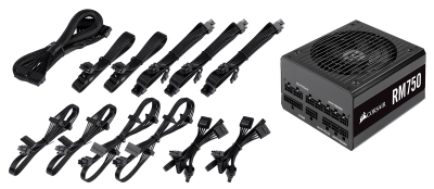 Corsair RM750 v2 750W, 135 mm fläkt, 80PLUS Gold, semipassivt, löstagbara kablar#2