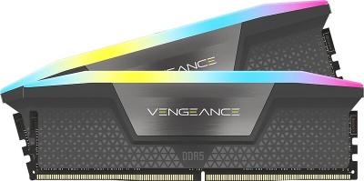 32 GB (2x16GB) DDR5-6400 Vengeance RGB CL36, AMD EXPO - Grå