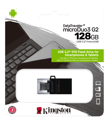 128 GB Kingston microDuo3 G2, USB-A/MicroUSB, Android OTG#2