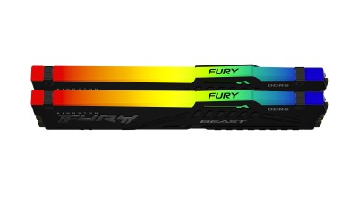 64 GB (2x32GB) DDR5-5600 Kingston FURY Beast Black RGB CL36, AMD EXPO - Svart#2