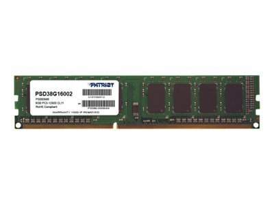 8 GB DDR3 1600MHz CL11 Patriot, Ikke-ECC