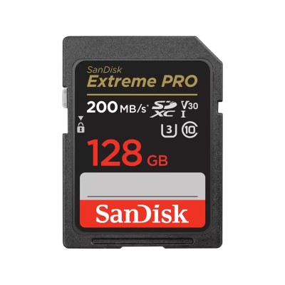 SANDISK SDXC Extreme Pro 128GB 200MB/s UHS-I C10 V30 U3
