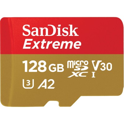 Micro Secure Digital SDXC 128 GB Sandisk Extreme, 190/90 MB/sek, Class 10, UHS-I V30, U3, A2, inkl. SD-adapter#2