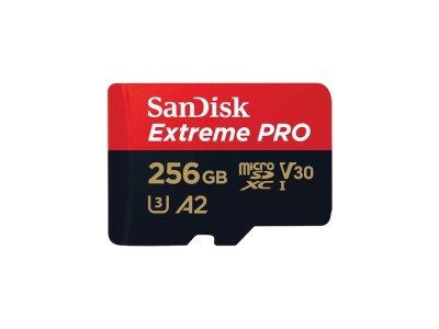 Secure Digital SDXC 256 GB SanDisk Extreme Pro, 200/140 MB/sek, Class 10, UHS-II U3, V60, inkl. SD-adapter