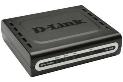 Modem D-link DSL-320B ADSL2+ Annex M, 24/2 Mbps, splitter ingår ej