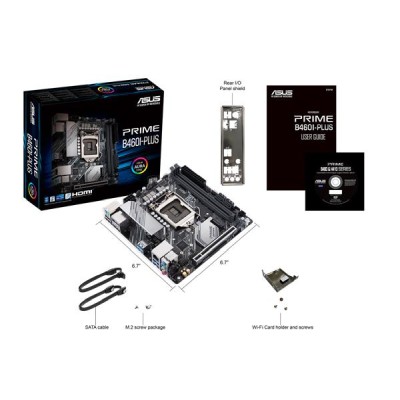 Asus PRIME B460I-PLUS, Intel LGA1200, B460, PCI Express, Mini-ITX, 2xDDR4, M.2 + SATA3 RAID, HDMI/DP, USB 3.2, 7.1-ljud, GigaLAN, Aura Sync RGB#4
