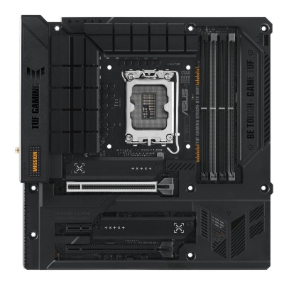 Asus TUF GAMING B760M-BTF WIFI, Intel LGA1700, 2xPCI Express, MicroATX, 4xDDR5, 3xM.2 + SATA3 RAID, HDMI/DP, USB-C, 2.5Gbe LAN, WiFi 6, Bluetooth 5.2, Aura Sync RGB
