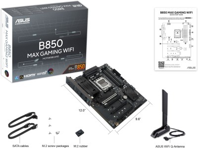 Asus B850 MAX GAMING WIFI, AMD AM5, ATX, 4xDDR5, 5xPCI Express, 3xM.2 + SATA3 RAID, HDMI/DP, USB-C, 2.5Gbe LAN, WiFi 6E, Bluetooth 5.4, Aura Sync RGB#4