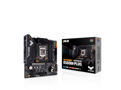 Asus TUF GAMING B560M-PLUS, Intel LGA1200, B560, PCI Express, MicroATX, 4xDDR4, 2xM.2 + SATA3, HDMI/DP, USB-C, 7.1 audio, 2.5Gbe LAN, Aura Sync RGB