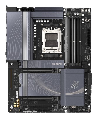 Gigabyte B850 AI TOP, AMD AM5, ATX, 2xPCI Express, 4xDDR5, 3xM.2 + SATA3 RAID, HDMI/USB-C, USB-C, 2x10GbE LAN, WiFi 7, Bluetooth 5.4, RGB Fusion#2