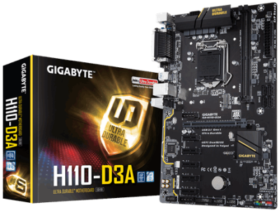 Gigabyte GA-H110-D3A ATX LGA1151  Intel H110 Express
