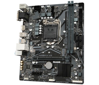 Gigabyte H410M H V2, Intel LGA1200, H410, PCI Express, MicroATX, 2xDDR4, M.2 + SATA3, VGA/HDMI, USB 3.2, 7.1 audio, GigaLAN