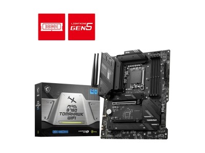 MSI MAG B760 Tomahawk WiFi Moderkort LGA 1700, ATX, DDR5, 1x PCIe 5.0 slot, 3x M.2