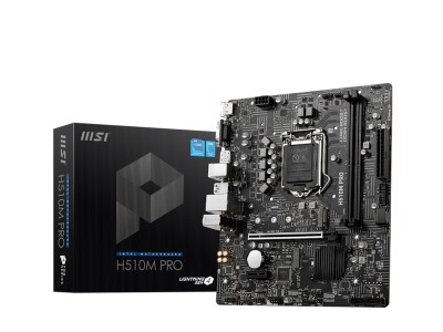 MSI H510M PRO Moderkort LGA 1200, mATX, DDR4, PCIe 4.0, 1x M.2#1