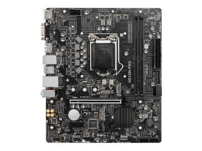 MSI H510M PRO Moderkort LGA 1200, mATX, DDR4, PCIe 4.0, 1x M.2#3