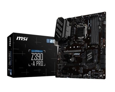 MSI Z390-A PRO Intel LGA1151, Z390, 2xPCI Express, ATX, 4xDDR4, 2xM.2 + SATA3, HDMI, USB 3.1, 7.1 audio, GigaLAN