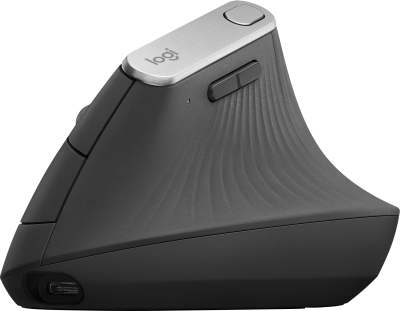 Logitech MX Vertical, 4000 dpi, trådlös, uppladdningsbar, Bluetooth/USB - Grafit#3