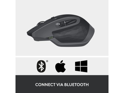Logitech MX Master 2S Wireless Mouse, RF/Bluetooth, 4000 dpi - Svart#4