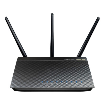Trådlös router Asus RT-AC66U Dual Band Wireless AC1750 med 4-port Gigabit switch, 2xUSB med 3G/4G-stöd