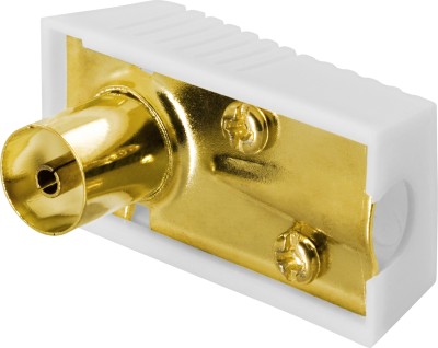DELTACO antennkontakt, 9,5mm hona, vinklad, skruvmontering,